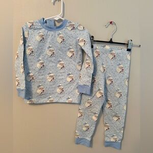 Sal & Pimenta Blue Christmas Santa Pajamas